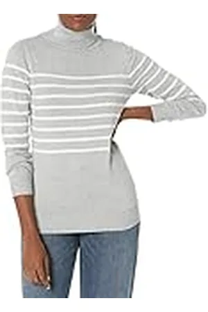 Amazon Jersey de Cuello Vuelto, Manga Larga, Ligero y de Ajuste Clásico (Disponible en Tallas Grandes) Mujer, , XS