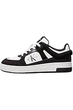 Calvin Klein Jeans BASKET CUPSOLE LOW ML MIX Zapatillas deportivas Mujer, Negro (Black/Bright White), 38 EU