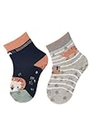 Sterntaler Calcetines para Gatear (2 Unidades), diseño de león y Oso, , 22 (Pack de 2) para Niños