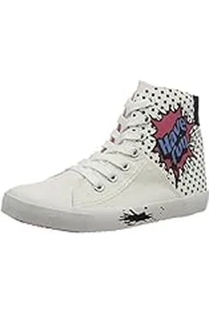 QS by s.Oliver 45205, Zapatillas Altas Niñas, Blanco (White Comb. 110), 35 EU