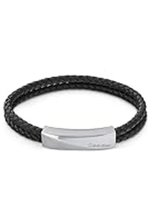 Calvin Klein Pulsera para Hombre Colección WRAPPED & BRAIDED con Cuero Trenzado de Doble Vuelta - 35000097