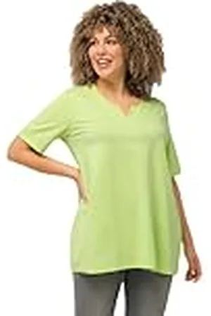 Ulla Popken Camiseta, línea A, Cuello de túnica, Media Manga, , 56 ES/58 ES para Mujer