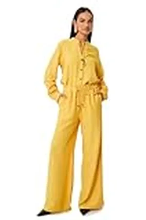 Koton Wide Leg High Rise Elastic Waist Palazzo Pants Calzoncillos, , 48 De Las Mujeres