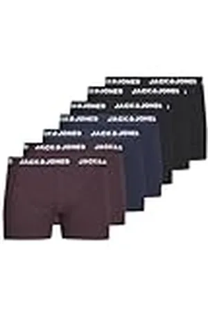 JACK & JONES Calzoncillos tipo bóxer Simply Basic Trunks para hombre (paquete de 7)
