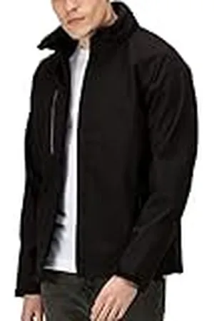 Regatta Apex Waterproof & Breathable Membrame Foldaway Hooded Softshell Jacket Soft Shell, Hombre, Black, S