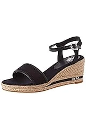 U.S. Polo Assn. Lillian Rope, Sandalias de Talón Abierto Mujer, Negro (Black 004), 39 EU