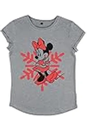 Disney Mickey Classic-Camiseta de Manga Larga para Mujer, diseño de Minnie Snowflake, , M