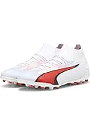 PUMA Ultra Pro MG, Zapatillas de fútbol Hombre, Blanco Black Fire Orchid, 44 EU