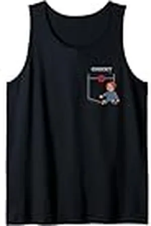 Chucky Vintage Button Faux Pocket Camiseta sin Mangas
