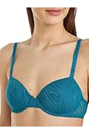 Calvin Klein Sujetador con Escote y con Aros para Mujer, Turquesa (Ocean Depths), 65A
