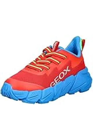 Geox J FLEXYPER Fast Boy, Zapatillas, Red/Lt Blue, 30 EU