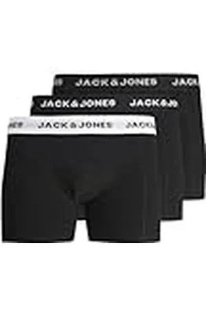 JACK & JONES Calzoncillos tipo bóxer Solid Trunk para hombre (paquete de 3) - XL