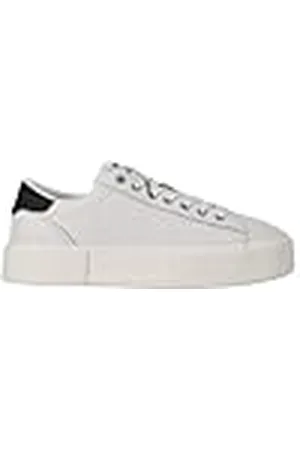 Tommy Hilfiger Sneaker Flatform Mujer de piel, Blanco (Ecru / Black), 40