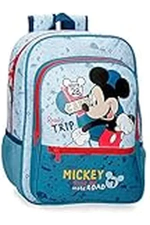 Disney Mickey Road Trip Mochila Escolar con Carro 30x38x12 cms Poliéster 13,68L