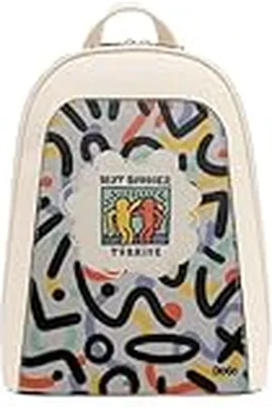 Dogo Best Buddies x Femme Cuir Vegan Crème Sac à dos - Shapes Motif