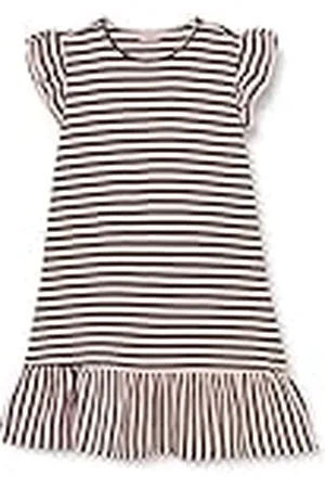 Noa Noa Mini Org Striped Jersey Dress Short Sleeve,Knee Length Vestido, Color Rosa, 3 años para Niñas