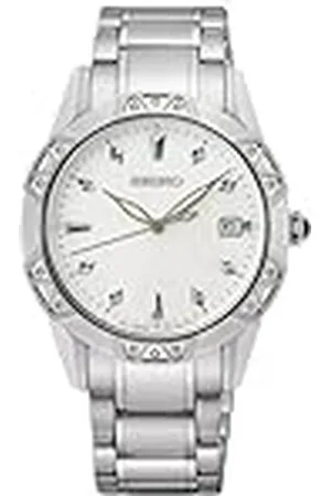 Seiko Reloj Analógico para Mujer de Cuarzo con Correa en Acero Inoxidable SKK727P1