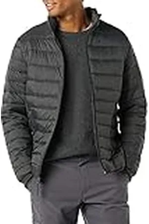 Amazon Chaqueta Acolchada Ligera, Resistente a la Lluvia y Plegable (Disponible en Tallas Grandes y Largos Especiales) Hombre, , M