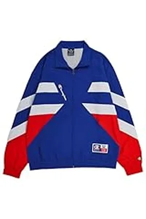 Champion Legacy Retro Sport-Crinkle WR and Soft Mesh Full-Zip Chaqueta Deportiva, , XXL Hombres