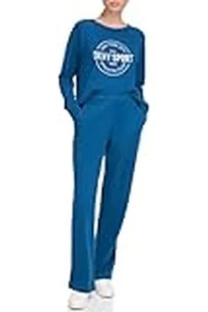 DKNY Pantalón de Pista de Pierna Ancha con Bolsillos metálicos Track Pants, , XXS para Mujer