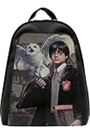 Dogo Femme Cuir Vegan Noir Fait Main et Mode Sac à dos - Warner Bros Harry And Hedwig Harry Potter Motif