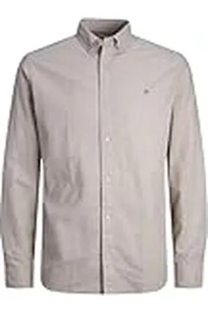 JACK & JONES Jprblusummer Shield Shirt L/S Camisa de Manga Larga, , S para Hombre