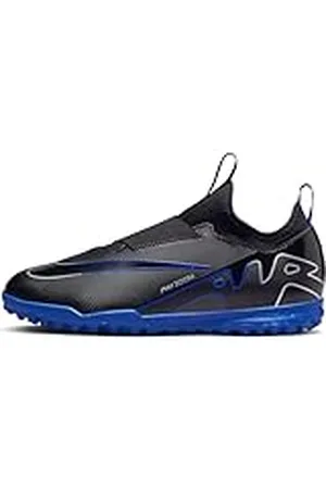 Nike Jr Zoom Vapor 15 Academy TF, Bajo, Black/Chrome-Hyper Royal, 35.5 EU