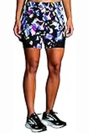 Brooks 221464056 Chaser 5" 2-in-1 Short Shorts Mujer Black/BR Stack Tamaño 20
