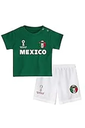 FIFA Unisex Kinder Official World Cup 2022 Tee & Short Set, Toddlers, Mexico, Team Colours, Age 3, Green, Medium