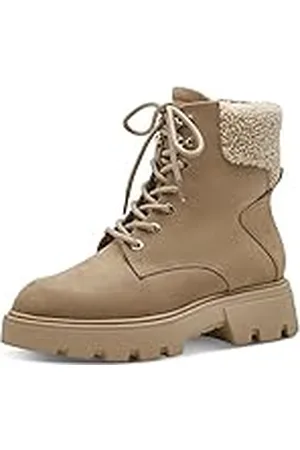 Tamaris Mujer Botines, señora Botas Militares,Botines,Botas de Cordones,Botas de Invierno,Zapatos de Invierno,Caliente,Forrado,Camel,36 EU