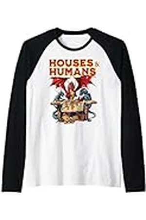 Generic Casas y humanos Vintage Retro 90s Funny Gamer Gaming Camiseta Manga Raglan