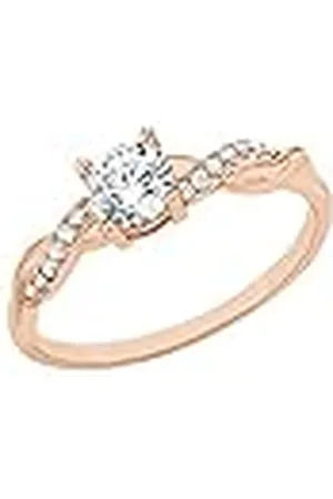QS by s.Oliver Anillo de plata de ley 925 Anillos de las señoras, con sintetizador de circonio, de color rosa, viene en caja de regalo de joyería