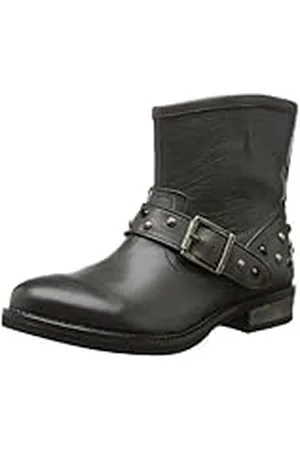 Pieces® Isadora Leather Boot DK.Grey, Botas Biker, Gris-Grau (Grey.), 38