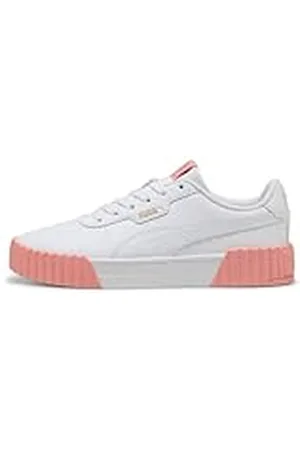 PUMA Carina 3.0, Zapatillas Mujer, White-Pink Fruit Gold, 41 EU