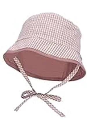 Sterntaler Sombrero de Pescador Reversible Vichy-Cuadros Gorro Infantil, Rosa, 45 Unisex niños