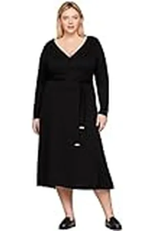 Tommy Hilfiger Vestido para Mujer Smooth Lines Wrap Midi Dress con Manga Larga, , 54