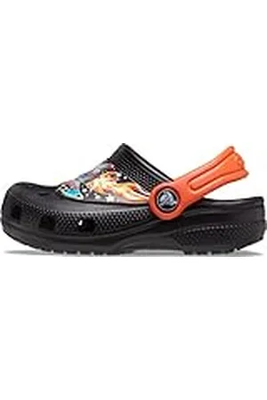 Crocs Unisex Niño FL I Am Space Clog T Zueco, Black/Tangerine, 22/23 EU