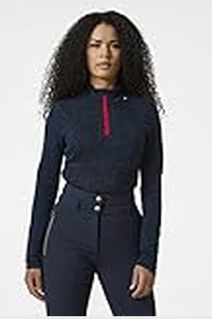 Helly Hansen W Lifa Merino Midw Gra 1/2 Zip, Camisa Mujer, (Blue), XL
