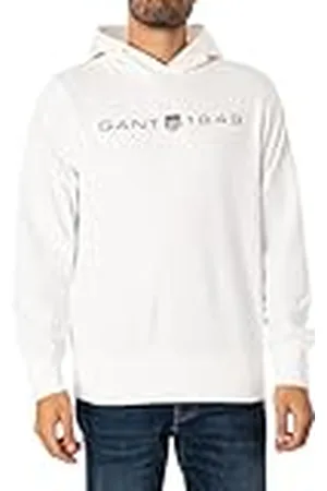GANT Printed Graphic Hoodie Sudadera con Capucha, Fuente de Huevo, S para Hombre