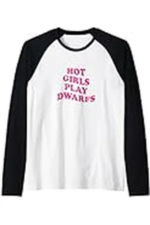 Fantasy Chicas Calientes Juegan Enanos Camiseta Manga Raglan