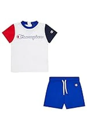Champion Legacy Retro Sport TD-Colorblock Crewneck T-Shirt & Shorts Traje, , 6 Mes para Bebés