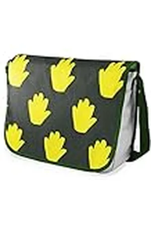 Bonamaison Bolso escolar de mensajero impreso digitalmente con correa caqui para estudiantes, bolsa cruzada, bolsa de mensajero, bolsa de hombro para la escuela, vuelta a la escuela, tamaño: 29 x 36