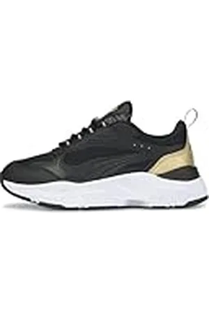 PUMA Cassia Distressed, Zapatillas Mujer, Multicolor Black Black Team Gold, 39 EU