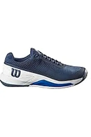 Wilson Rush Pro 4.0 Clay, Sneaker Hombre, Navy Blazer/White/Lapis Blue, 46 2/3 EU