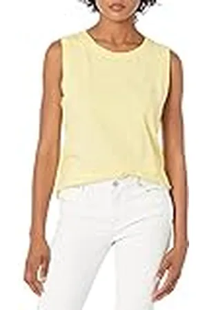 THE DROP Nicole Camiseta sin mangas de estilo gimnasio de cuello redondo para Mujer, , 5XL Grande