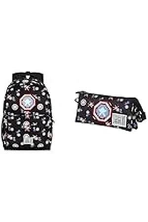 Marvel Capitán América Pixel Mochila + Portatodo Triple Eco