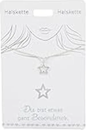 Depesche 4710-012 - Collar con colgante con símbolo de estrella, chapado en , longitud variable (42 cm + 5 cm), ideal como regalo o pequeño detalle