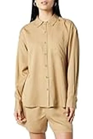 THE DROP Camisa para Mujer, Ajuste Relajado con Bolsillo, , M