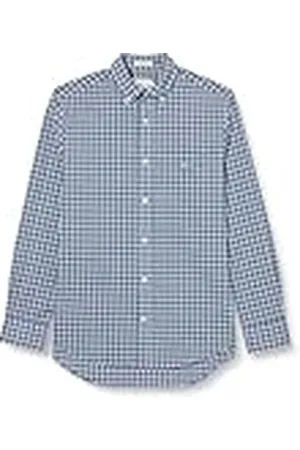 GANT Reg Poplin-Camiseta de Cuadros (tamaño pequeño) Camisa, Color Azul, S Hombres