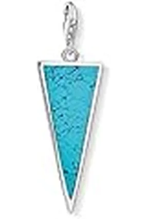 Thomas Sabo Colgante de Mujer "Triángulo turquesa Charm Club", Plata de Ley 925, Turquesa